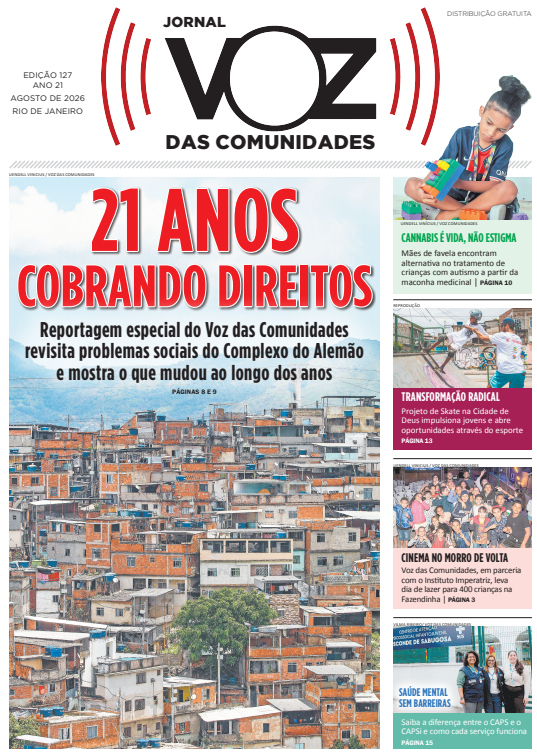 Capa do jornal impresso de agosto de 2026