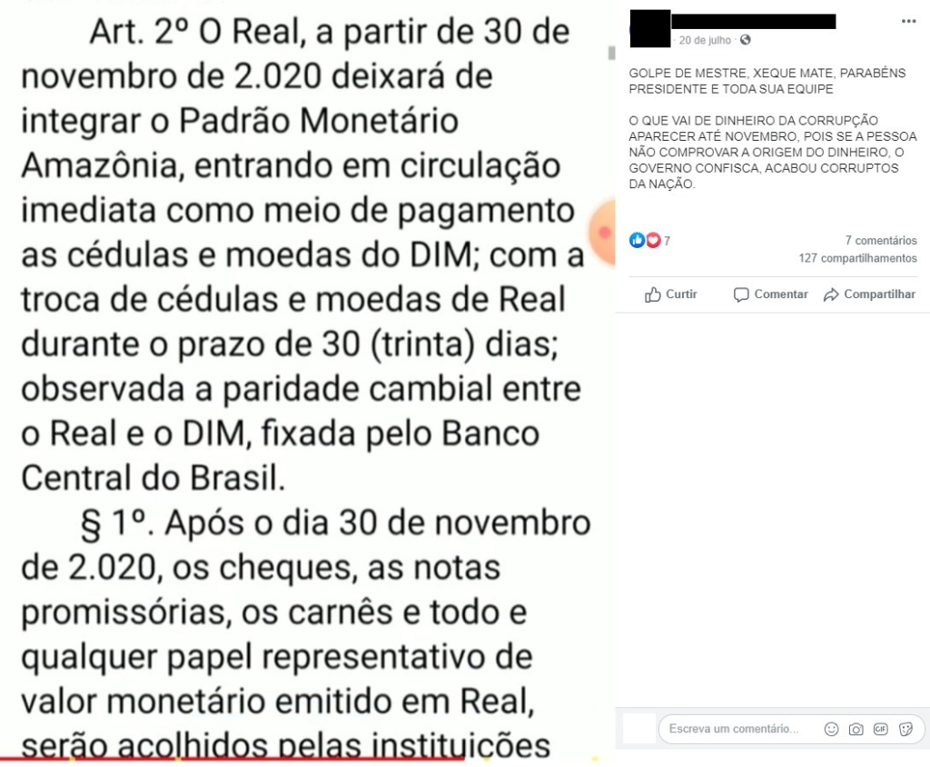 fake moeda dim