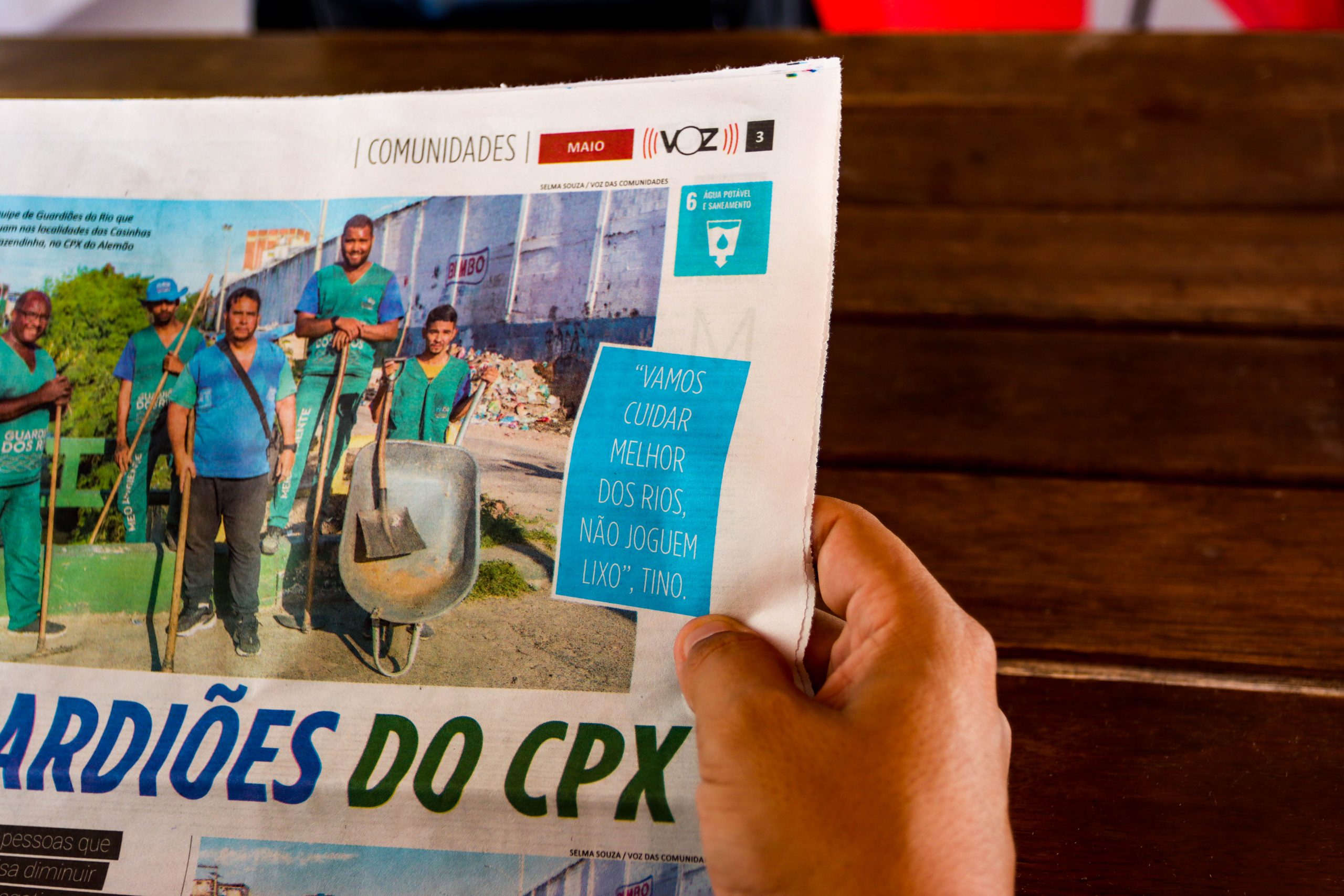 Voz das Comunidades começa a ter selo dos ODS. (Foto: Vilma Ribeiro / Voz das Comunidades)
