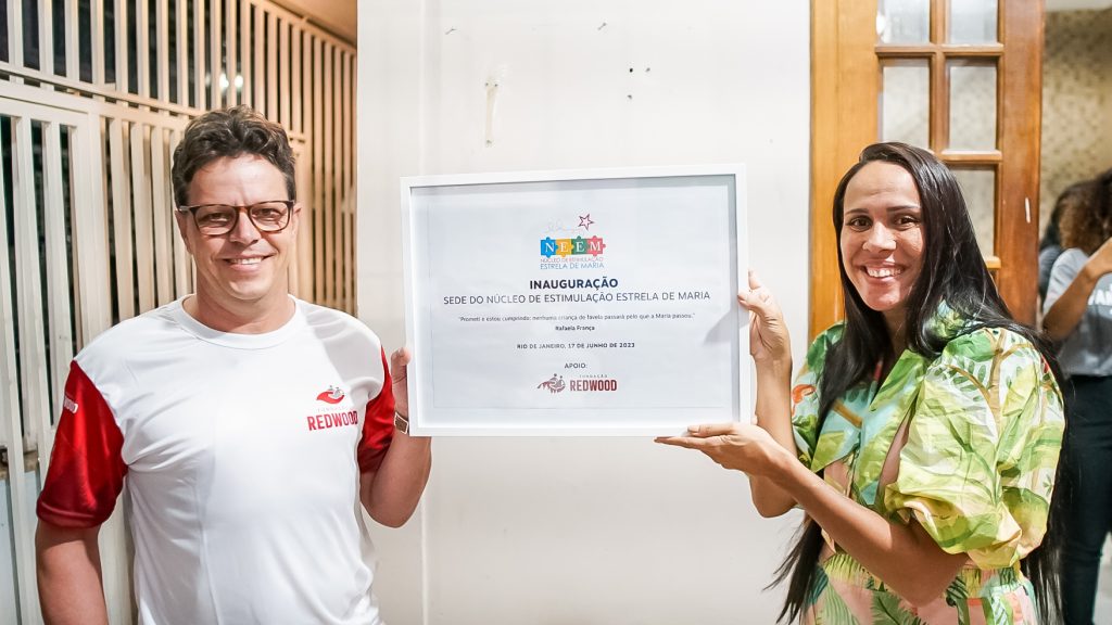 Rafaela França, criadora e coordenadora do NEEM; e José Rocha, presidente da fundação Redwood Foto: Pedro Magalhães/ @pedromagalhaesz