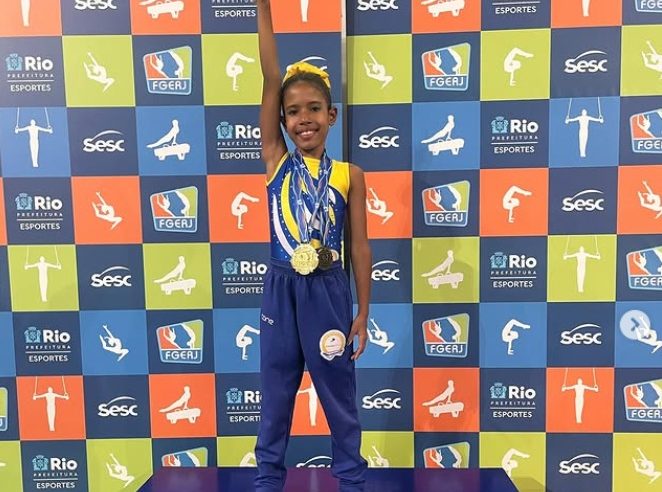 Atleta mirim da ginástica de trampolim, Kemellyn Souza brilha no Estadual e se prepara para o Brasileiro