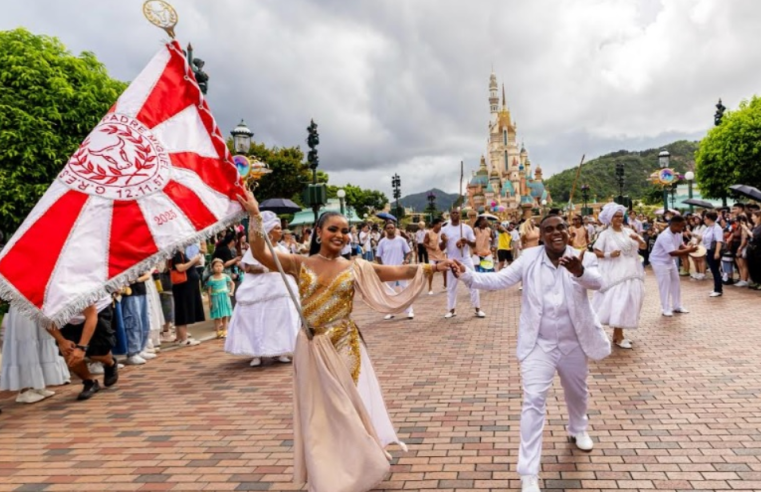 Unidos de Padre Miguel faz história em desfile na Disney de Hong Kong